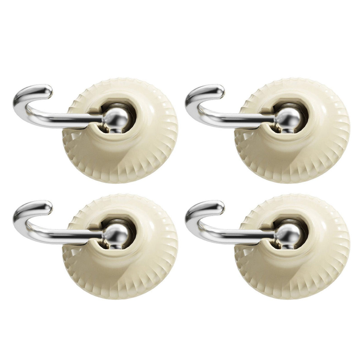 4pcs Adhesive Hooks Hole Free Round Hooks Bathroom Coat Heavy Duty Adhesive Hangers White