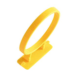 Soccer Ball Wall Mount Display Holder Plastic Football Storage Rack Basketball Supplies Yellow - Top-Down View