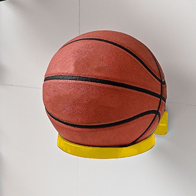 Soccer Ball Wall Mount Display Holder Plastic Football Storage Rack Basketball Supplies Yellow