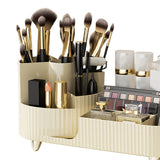 Makeup Storage Organizer Large Capacity Perforation Free Rotatable Partition Cosmetic Storage Box White - Extra Image