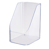 Desktop Storage Box Cosmetic Makeup Organizer Plastic Bathroom Storage Organizer Box Food Storage Bin Organizer Bevel Design Transparent