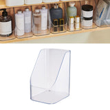 Desktop Storage Box Cosmetic Makeup Organizer Plastic Bathroom Storage Organizer Box Food Storage Bin Organizer Bevel Design Transparent