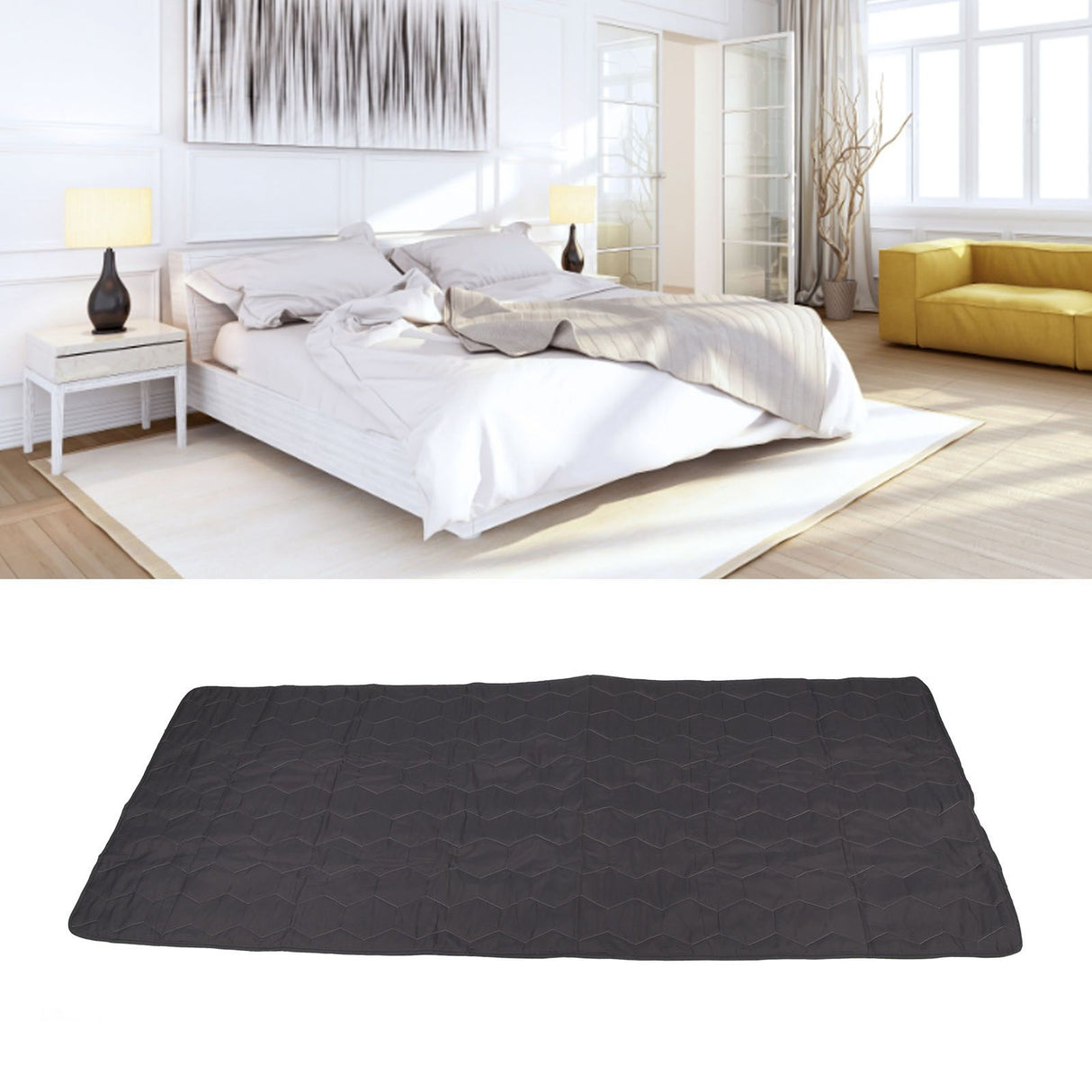 Waterproof Mattress Protector Dark Grey Anti Slip Honeycomb Large Size Washable Mattress Cover Sofa Couch Cover 30x70inch