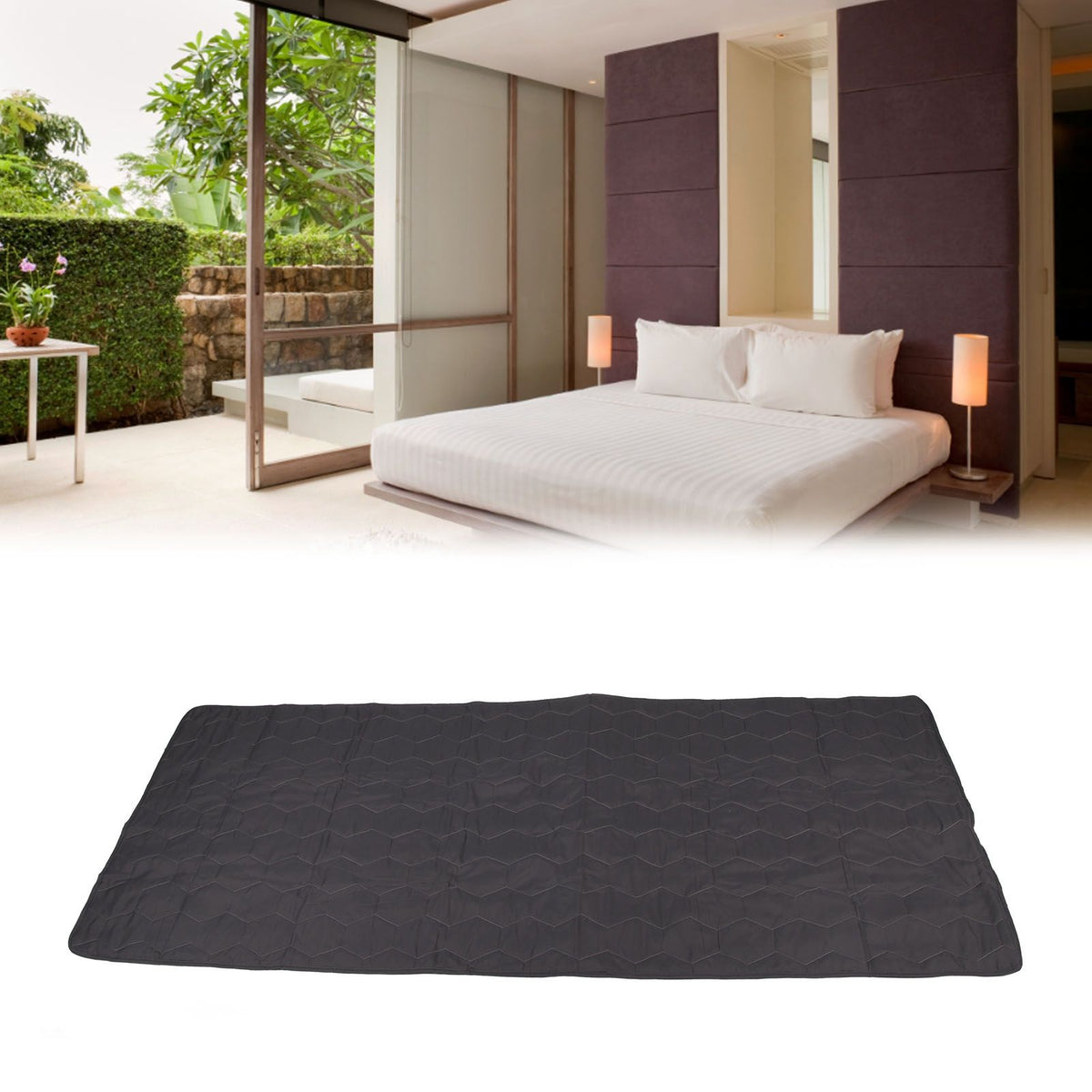 Waterproof Mattress Protector Dark Grey Anti Slip Honeycomb Large Size Washable Mattress Cover Sofa Couch Cover 30x70inch