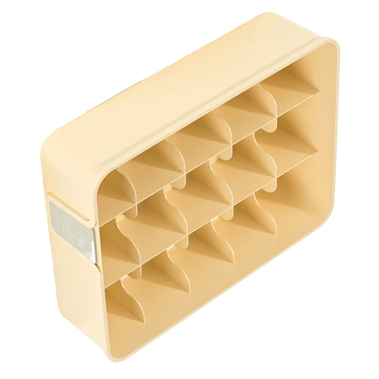 Sock Underwear Organizer Divider Plastic 15 Cell Closet Drawer Storage Box for Panty Ornament Ties Yellow