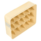 Sock Underwear Organizer Divider Plastic 15 Cell Closet Drawer Storage Box for Panty Ornament Ties Yellow