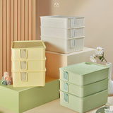 Sock Underwear Organizer Divider Plastic 15 Cell Closet Drawer Storage Box for Panty Ornament Ties Yellow