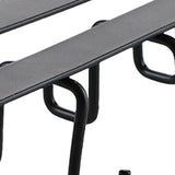 Kitchen Utensil Holder Hanger Iron Double Row Hook Spoon Shovel Shelving for Restaurant Black