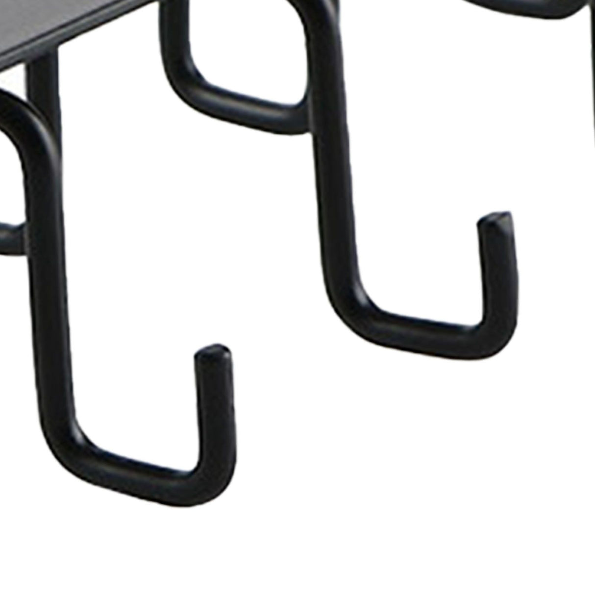 Kitchen Utensil Holder Hanger Iron Double Row Hook Spoon Shovel Shelving for Restaurant Black
