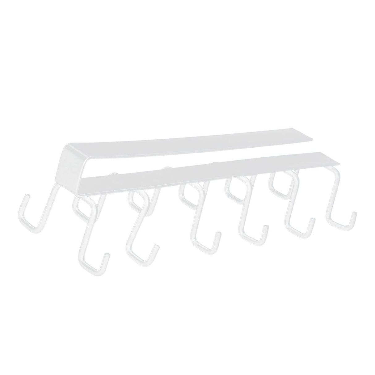 Kitchen Utensil Holder Hanger Iron Double Row Hook Spoon Shovel Shelving for Restaurant White