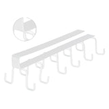 Kitchen Utensil Holder Hanger Iron Double Row Hook Spoon Shovel Shelving for Restaurant White