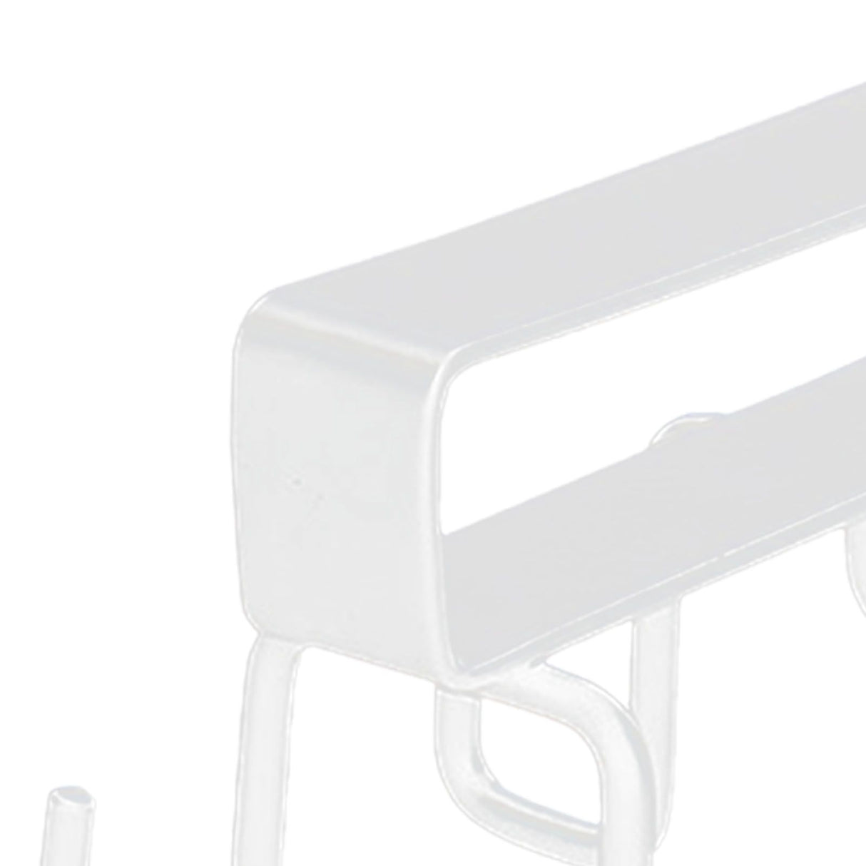Kitchen Utensil Holder Hanger Iron Double Row Hook Spoon Shovel Shelving for Restaurant White
