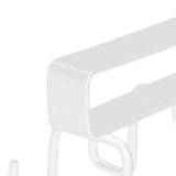 Kitchen Utensil Holder Hanger Iron Double Row Hook Spoon Shovel Shelving for Restaurant White