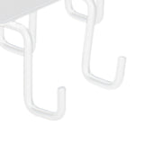 Kitchen Utensil Holder Hanger Iron Double Row Hook Spoon Shovel Shelving for Restaurant White