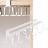 Kitchen Utensil Holder Hanger Iron Double Row Hook Spoon Shovel Shelving for Restaurant White