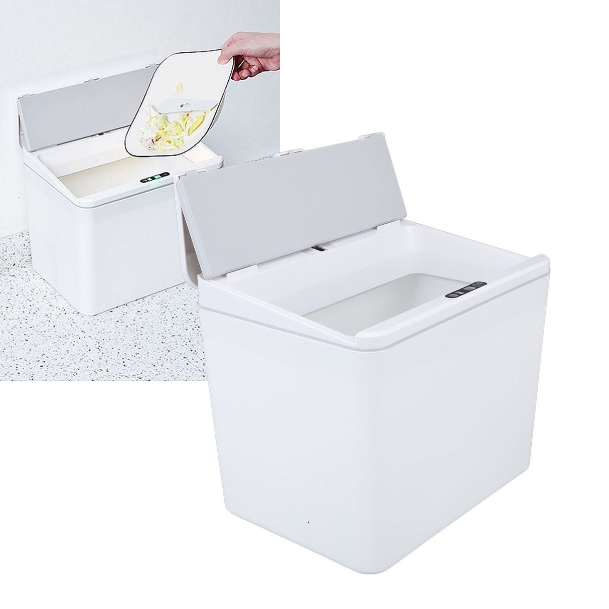 Smart Trash Can 8L Capacity Touchless USB Rechargeable Automatic Induction Electric Waste Bins for Bathroom Kitchen Living Room