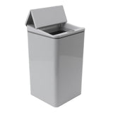 Desktop Sensor Trash Can USB Charging Foldable Lid 9L Intelligent Induction Garbage Bin for Bedroom Bathroom Office Grey - Front View