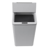 Desktop Sensor Trash Can USB Charging Foldable Lid 9L Intelligent Induction Garbage Bin for Bedroom Bathroom Office Grey