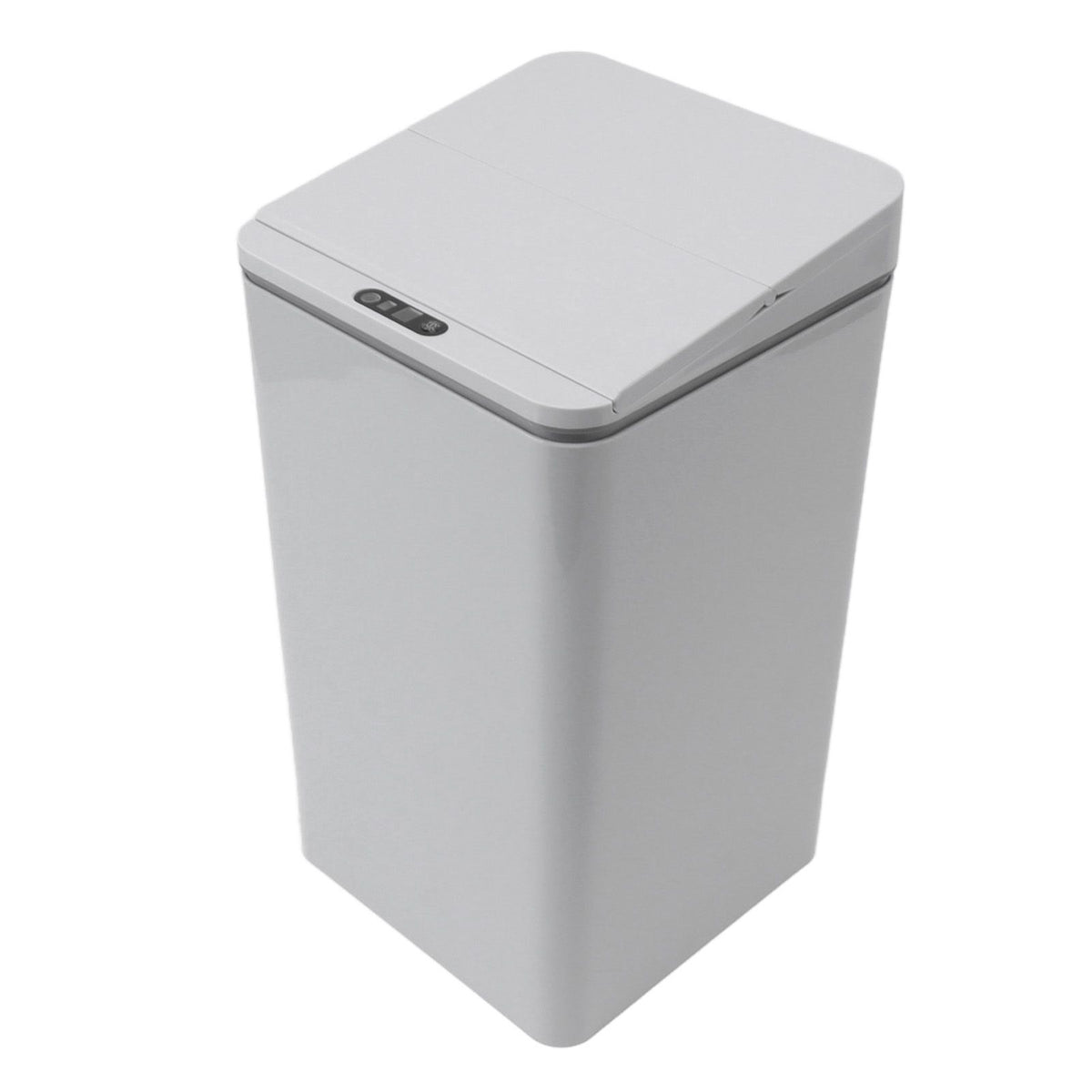 Desktop Sensor Trash Can USB Charging Foldable Lid 9L Intelligent Induction Garbage Bin for Bedroom Bathroom Office Grey