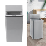 Desktop Sensor Trash Can USB Charging Foldable Lid 9L Intelligent Induction Garbage Bin for Bedroom Bathroom Office Grey - Extra Image