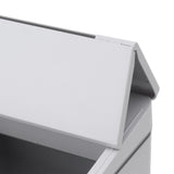 Desktop Sensor Trash Can USB Charging Foldable Lid 9L Intelligent Induction Garbage Bin for Bedroom Bathroom Office Grey