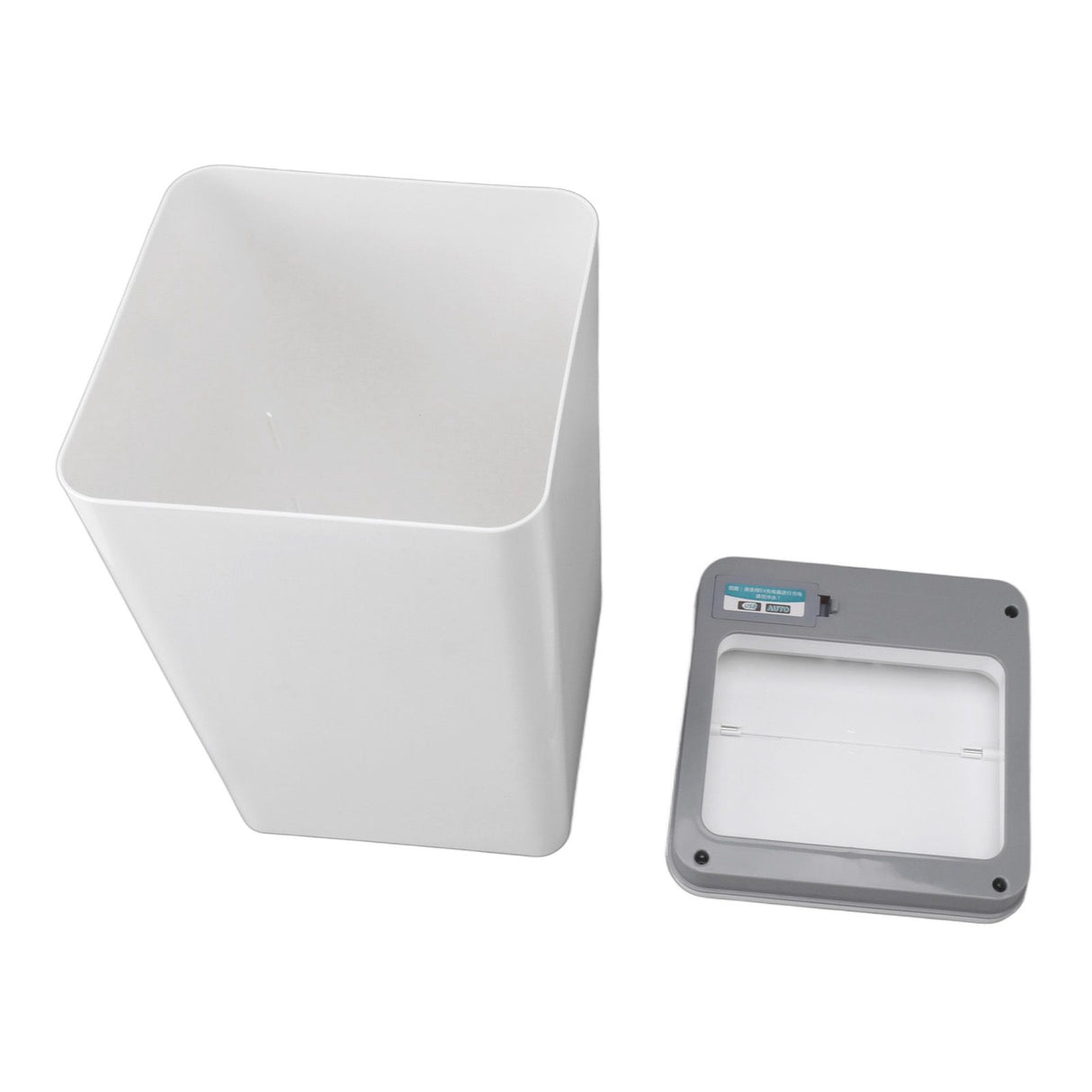 Desktop Sensor Trash Can USB Charging Foldable Lid 9L Intelligent Induction Garbage Bin for Bedroom Bathroom Office White