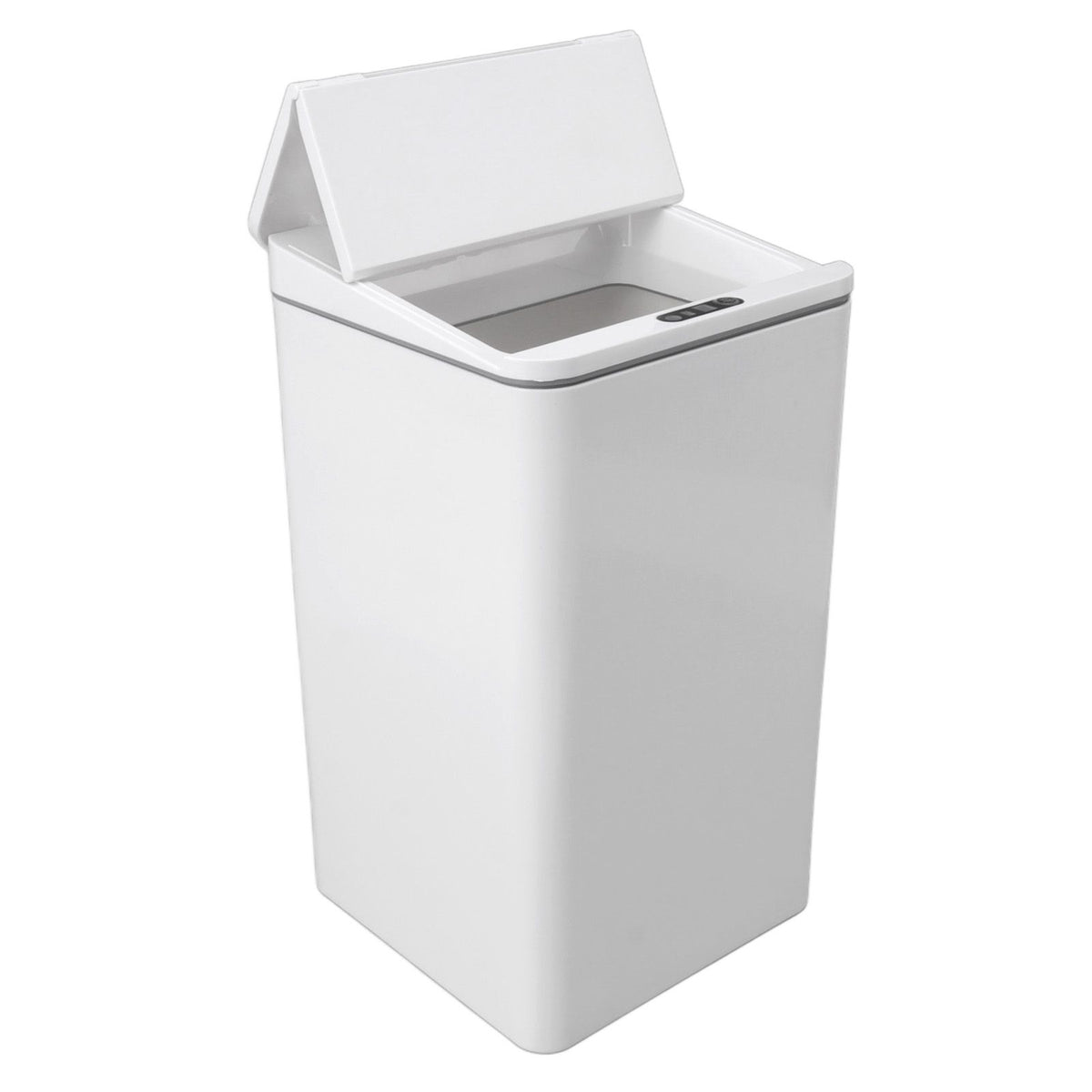 Desktop Sensor Trash Can USB Charging Foldable Lid 9L Intelligent Induction Garbage Bin for Bedroom Bathroom Office White