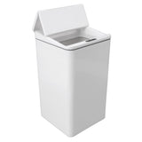 Desktop Sensor Trash Can USB Charging Foldable Lid 9L Intelligent Induction Garbage Bin for Bedroom Bathroom Office White - Side View