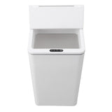 Desktop Sensor Trash Can USB Charging Foldable Lid 9L Intelligent Induction Garbage Bin for Bedroom Bathroom Office White - Top-Down View
