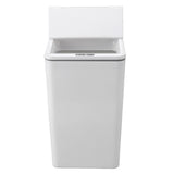 Desktop Sensor Trash Can USB Charging Foldable Lid 9L Intelligent Induction Garbage Bin for Bedroom Bathroom Office White