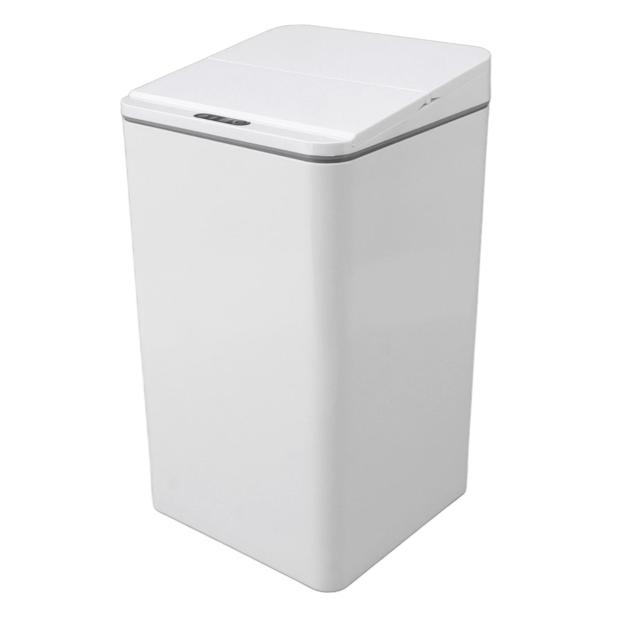Desktop Sensor Trash Can USB Charging Foldable Lid 9L Intelligent Induction Garbage Bin for Bedroom Bathroom Office White