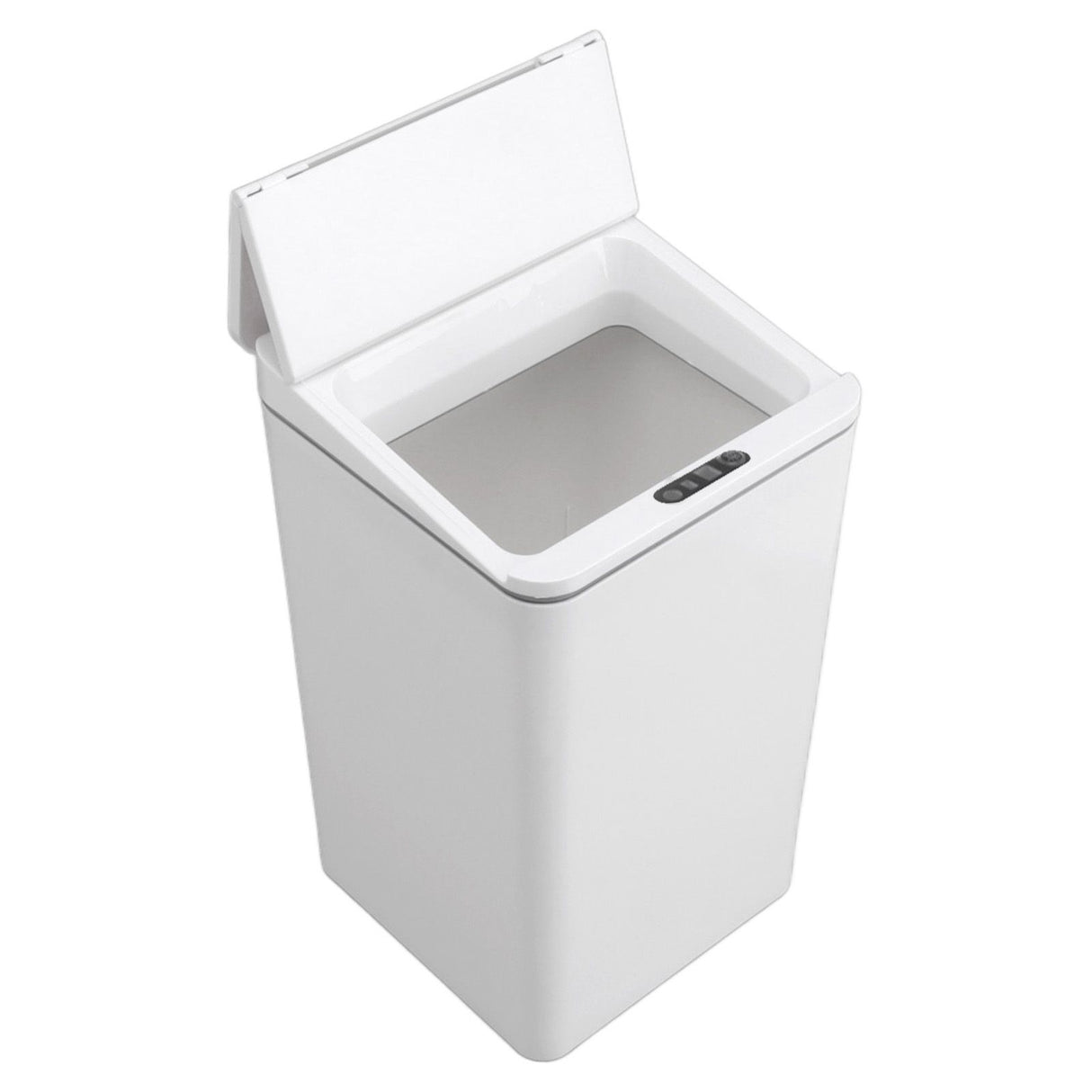 Desktop Sensor Trash Can USB Charging Foldable Lid 9L Intelligent Induction Garbage Bin for Bedroom Bathroom Office White