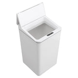 Desktop Sensor Trash Can USB Charging Foldable Lid 9L Intelligent Induction Garbage Bin for Bedroom Bathroom Office White