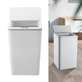 Desktop Sensor Trash Can USB Charging Foldable Lid 9L Intelligent Induction Garbage Bin for Bedroom Bathroom Office White - Extra Image