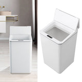 Desktop Sensor Trash Can USB Charging Foldable Lid 9L Intelligent Induction Garbage Bin for Bedroom Bathroom Office White - Extra Image