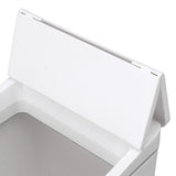Desktop Sensor Trash Can USB Charging Foldable Lid 9L Intelligent Induction Garbage Bin for Bedroom Bathroom Office White