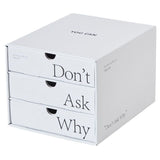 Desk Organizer with Drawer Corrugated Paper 3 Tier Desktop Storage Box for Home Dorm Office White