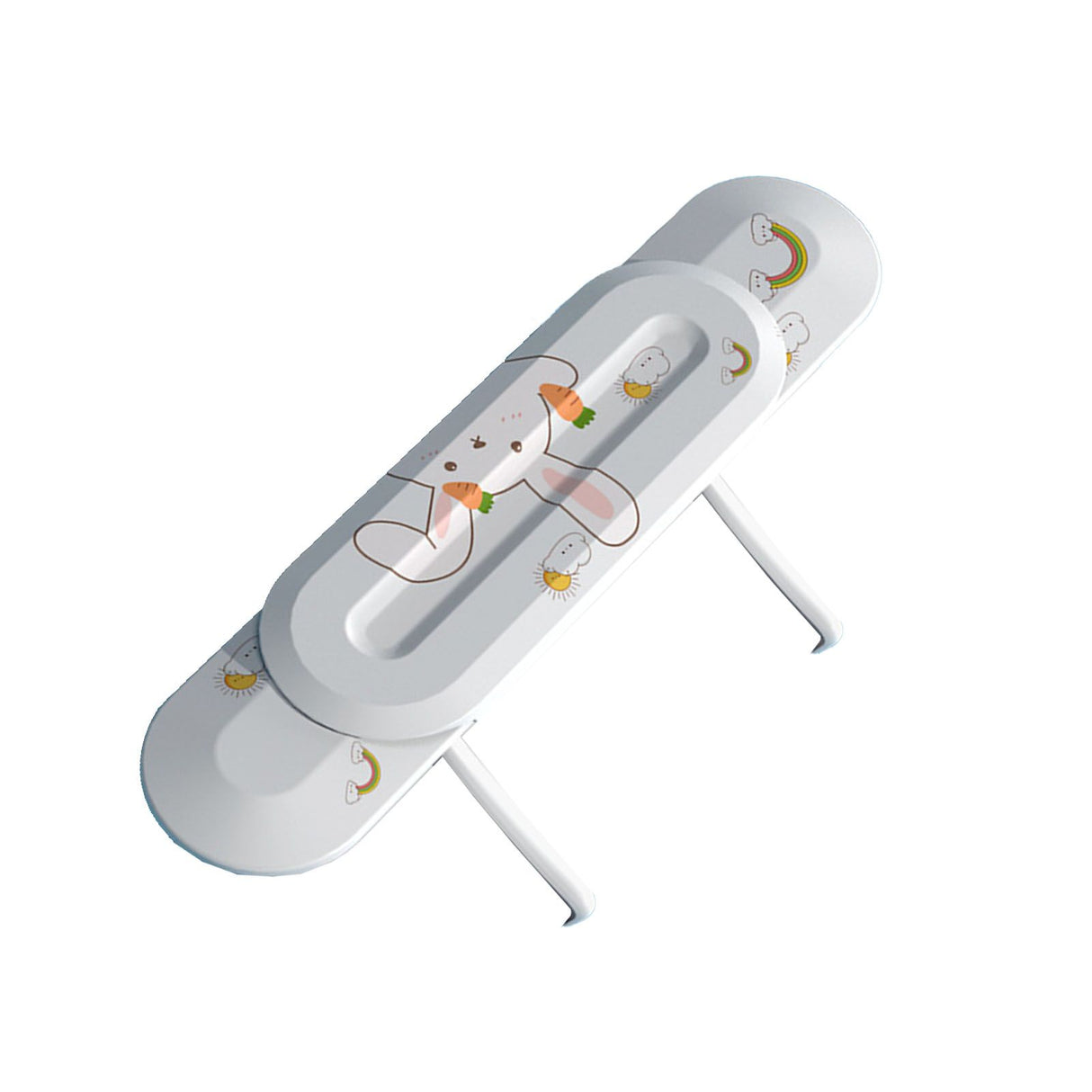 AC Conditioner Windshield 74 to 97cm Adjustable Universal Deflector Wind Cooled Baffle Air Wing Air Baffle with Stickers Windshield Plus Bunny Stickers