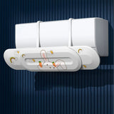 AC Conditioner Windshield 74 to 97cm Adjustable Universal Deflector Wind Cooled Baffle Air Wing Air Baffle with Stickers Windshield Plus Bunny Stickers