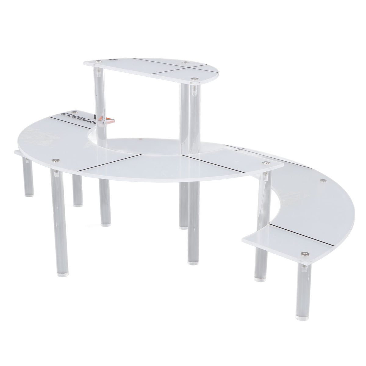 Acrylic Display Stand Transparent 3 Tiered Product Food Dessert Stand Round Display Riser Detachable Display Shelf for Home Restaurant Office Store
