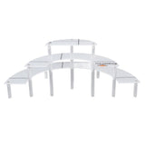 Acrylic Display Stand Transparent 3 Tiered Product Food Dessert Stand Round Display Riser Detachable Display Shelf for Home Restaurant Office Store - Side View