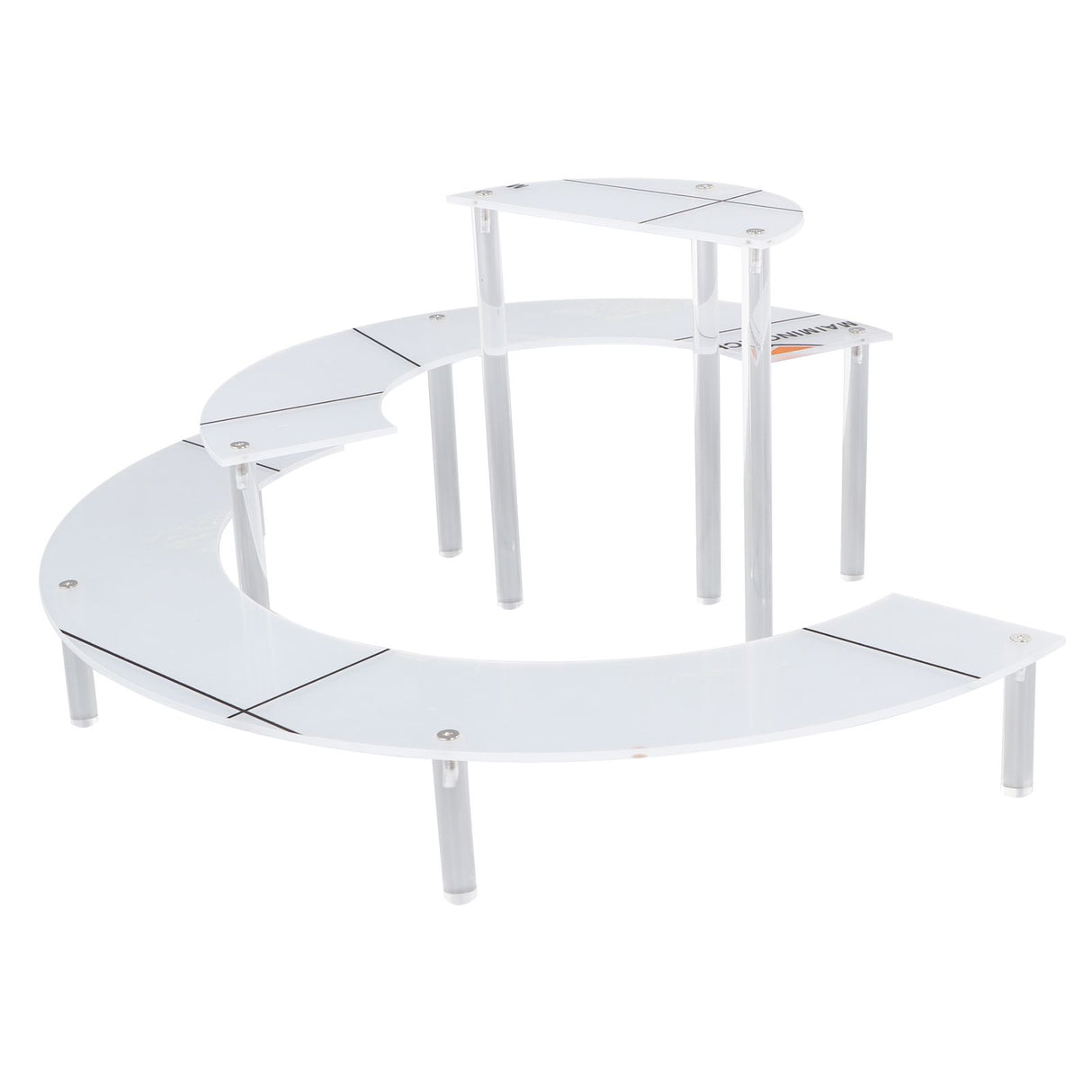 Acrylic Display Stand Transparent 3 Tiered Product Food Dessert Stand Round Display Riser Detachable Display Shelf for Home Restaurant Office Store