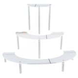 Acrylic Display Stand Transparent 3 Tiered Product Food Dessert Stand Round Display Riser Detachable Display Shelf for Home Restaurant Office Store - Close-Up Angle