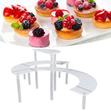 Acrylic Display Stand Transparent 3 Tiered Product Food Dessert Stand Round Display Riser Detachable Display Shelf for Home Restaurant Office Store