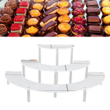 Acrylic Display Stand Transparent 3 Tiered Product Food Dessert Stand Round Display Riser Detachable Display Shelf for Home Restaurant Office Store