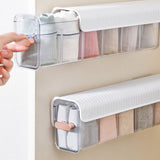 Wall Underwear Organizer Detachable Dustproof Moistureproof Wall Mount Drawer Organizer for Bedroom Home White - 45-Degree Angle