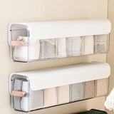Wall Underwear Organizer Detachable Dustproof Moistureproof Wall Mount Drawer Organizer for Bedroom Home White