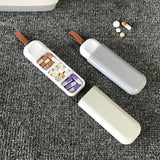 Home Portable Small Medicine Box One Day Dispensing Medicine Box with Dispensing Box Mini Medicine Dispensing Box Beige - Extra Image