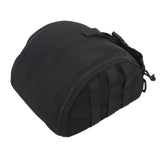 Camping Helmet Bag Canvas Scratch Prevention Adjustable Helmet Storage Bag For Hard Hats Helmet Black - Side View