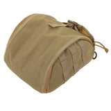 Camping Helmet Bag Canvas Scratch Prevention Adjustable Helmet Storage Bag For Hard Hats Helmet Khaki - 45-Degree Angle